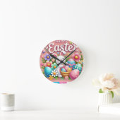 Happy Oaster Wall Clock Runde Wanduhr (Zuhause)