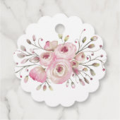 Happy Oaster Water Farbe Blütenbraun Bunny Geschenkanhänger (Rückseite)