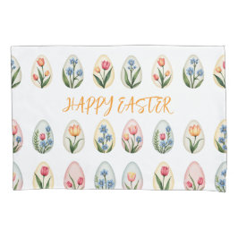 Happy Oaster Watercolor Blumeneier Kissenbezug