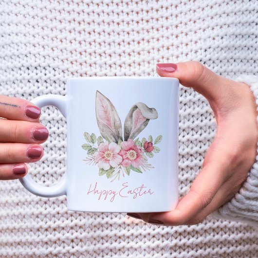 Happy Oaster Watercolor Bunny Oars Osterfest Tasse