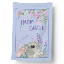 Happy Oaster Watercolor Bunny Rabbit & Blume