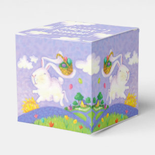 Happy Oaster Watercolor Bunny Rabbit Eggs Basket Geschenkschachtel