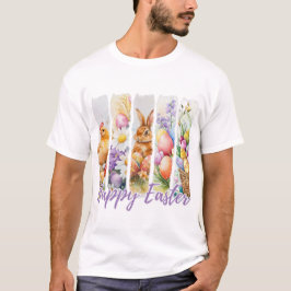 Happy Oaster Watercolor Design T-Shirt