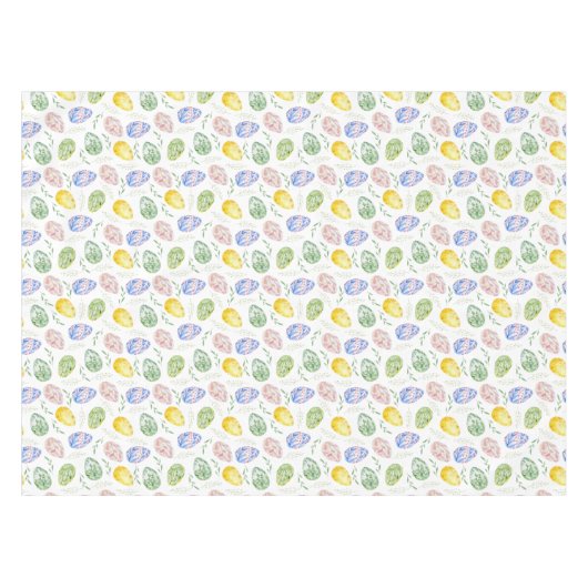 Happy Oaster Watercolor Eggs Tischdecke (Vorderseite (Horizontal))
