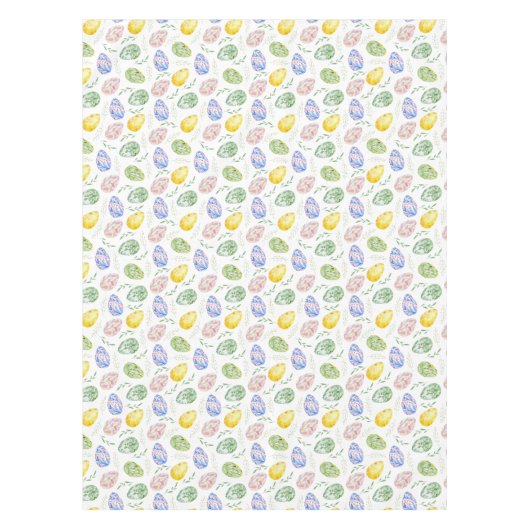 Happy Oaster Watercolor Eggs Tischdecke (Vorderseite)