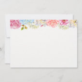 Happy Oaster Watercolor Frühlingsflora Mitteilungskarte (Rückseite)