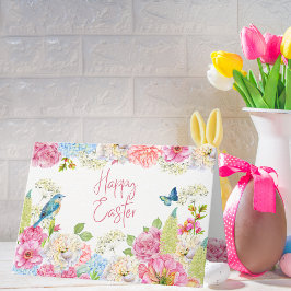 Happy Oaster Watercolor Frühlingsfloral Blank Feiertagskarte