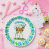 Happy Oaster Watercolor Hirsch Pappteller (Party)