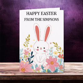 Happy Oaster Watercolor Niedlich Kawaii Bunny Fami Karte