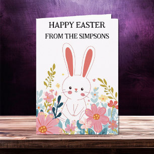 Happy Oaster Watercolor Niedlich Kawaii Bunny Fami Karte