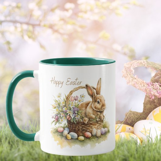 Happy Oaster Watercolor Ostersonne Kaffeetasse