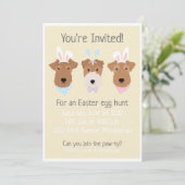 Happy Oaster Welsh Terrier Dogs Einladung (Stehend Vorderseite)