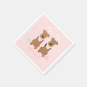 Happy Oaster Welsh Terriers Dogs Bunny Ears Serviette (Ecke)