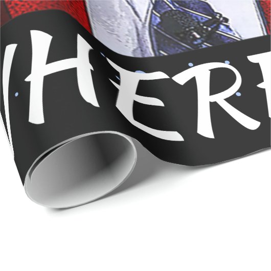 Happy Oaster Where Bin I Funny Joe Biden Santa Xma Geschenkpapier (Rolleneckpunkt)