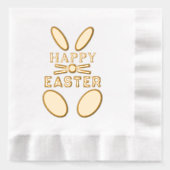 Happy Oaster Whimsical Bunny Rabbit Servietten Mit Folie (Vorderseite)