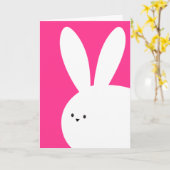 Happy Oaster White Bunny Rabbit Karte (Gelbe Blume)