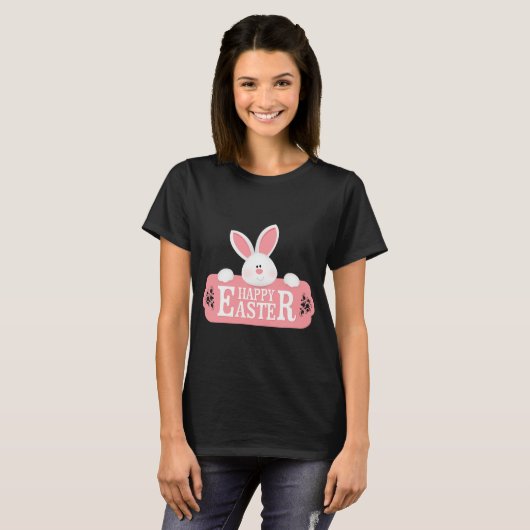 Happy Oaster White Bunny T-Shirt (Vorne ganz)