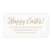 Happy Oaster White Gold Script Rücksendeadresse (Vorne)