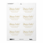 Happy Oaster White Gold Script Rücksendeadresse (Vorne)