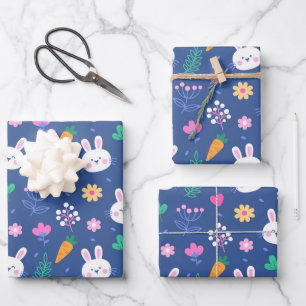 Happy Oaster White Liebe Rabbit Geschenkpapier Set