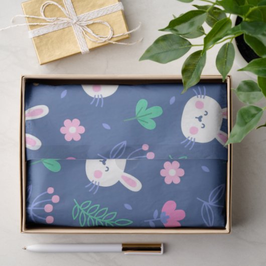 Happy Oaster White Liebe Rabbit Seidenpapier (Geschenk)