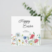 Happy Oaster Wildblumen Feiertagskarte (Stehend Vorderseite)