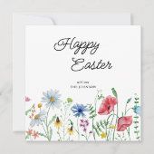 Happy Oaster Wildblumen Feiertagskarte (Vorderseite)
