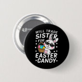 Happy Oaster wird Handelsminister für Osterkuchen Button (Vorne & Hinten)