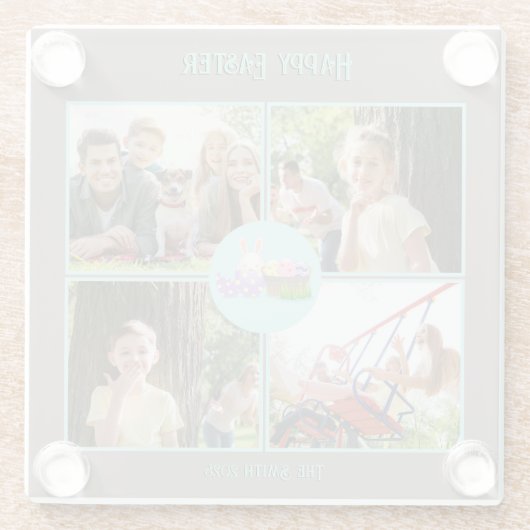 Happy Oaster Wishings Glasuntersetzer (Rückseite)