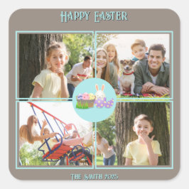 Happy Oaster Wishings Quadratischer Aufkleber