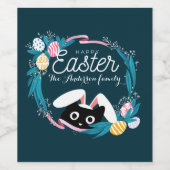 Happy Oaster Wreath Food and Beverage Label Set Weinetikett (Einzelnes Label)