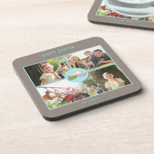 Happy Oaster wünscht hartes Plastik Getränkeuntersetzer