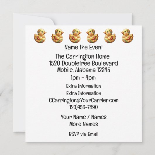 Happy Oaster Y'All Einladung (Rückseite)