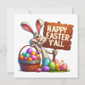 Happy Oaster Y'All Einladung (Vorderseite)