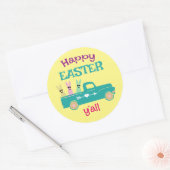 Happy Oaster y'all, Hasen LKW Runder Aufkleber (Umschlag)