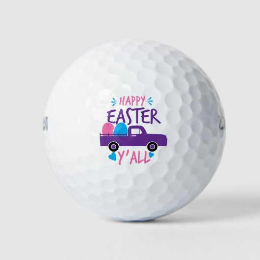 Happy Oaster Y'all Moderner Egg Truck Klassischer Golfball (Vorderseite)