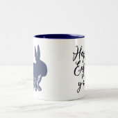 Happy Oaster Y'all Zweifarbige Tasse (Mittel)