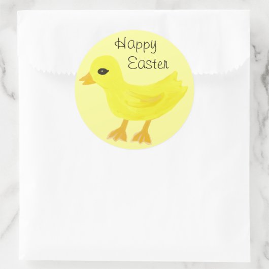 Happy Oaster Yellow Baby Dick Runder Aufkleber (Tasche)