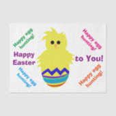 Happy Oaster Yellow Chick Seidenpapier (Vorderseite)