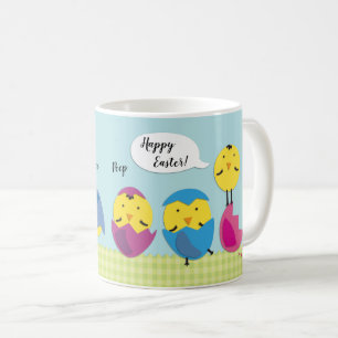 Happy Oaster Yellow Chicks Name Kaffeetasse