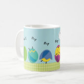 Happy Oaster Yellow Chicks Name Kaffeetasse (Vorderseite Links)