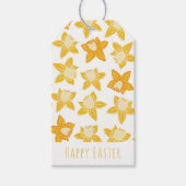 Happy Oaster Yellow Daffodil Geschenkanhänger (Vorderseite)