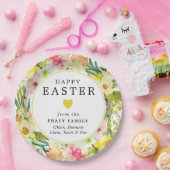 Happy Oaster Yellow Daffodil Heart Pappteller (Party)