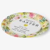 Happy Oaster Yellow Daffodil Heart Pappteller (Schrägansicht)