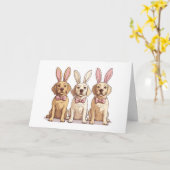 Happy Oaster Yellow Labrador Retriever Hunde Karte (Gelbe Blume)