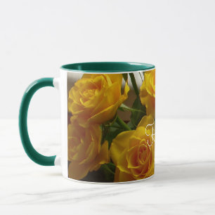 Happy Oaster Yellow Rose Tasse - individuell anpas