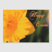 Happy Oaster Yellow Spring Daffodie Blume Magnetkarte (Vorderseite)