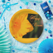 Happy Oaster Yellow Spring Daffodie Blume Pappteller (Party)
