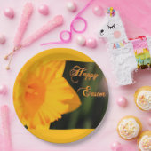 Happy Oaster Yellow Spring Daffodie Blume Pappteller (Party)