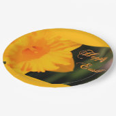 Happy Oaster Yellow Spring Daffodie Blume Pappteller (Schrägansicht)